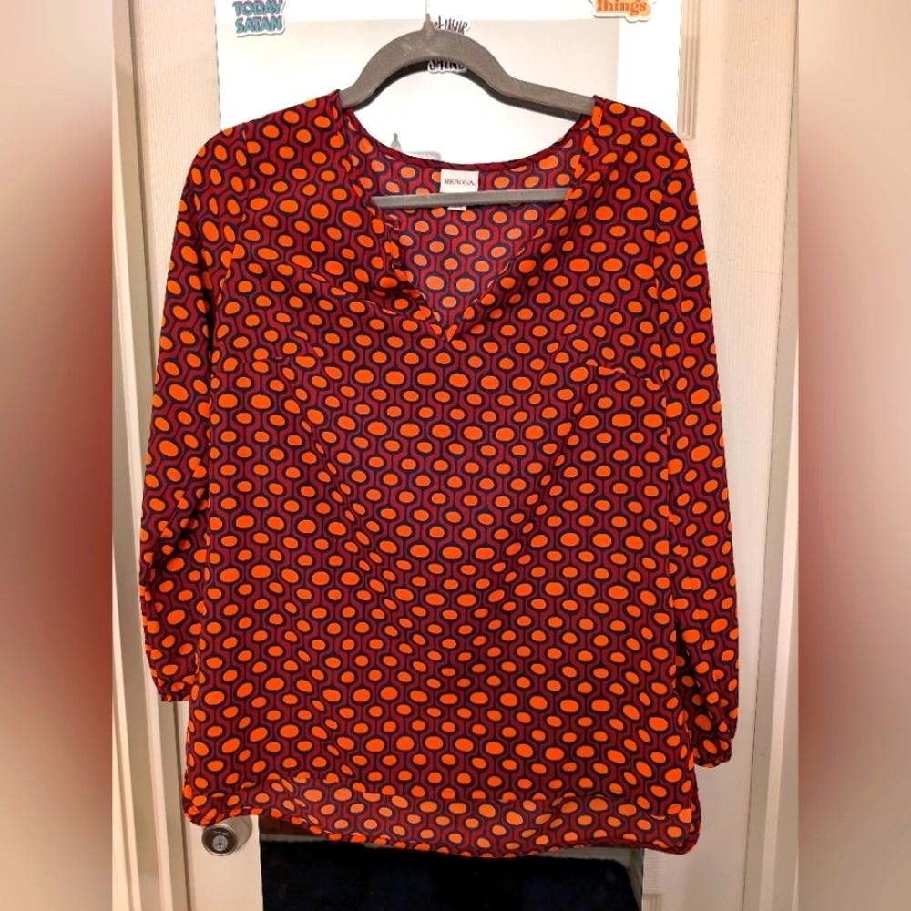 Merona Women's Long Sleeve Blouse Size S/P